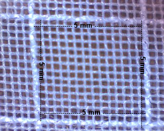 tessuto schermante omamori 5 x 5 mm trama ordito