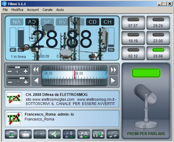 Tilimi 2888 canale Difesa dall' elettrosmog